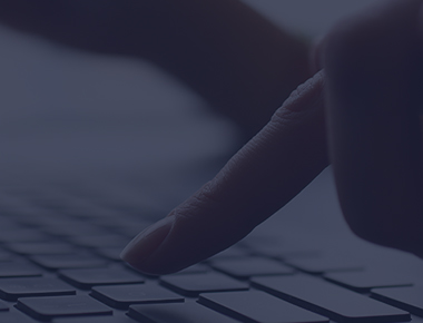 Finger typing on keyboard