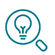 Magnifying glass and lightbulb